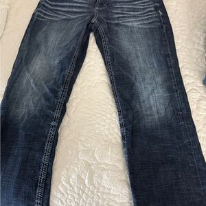 Salvage Dark Wash Straight Jeans